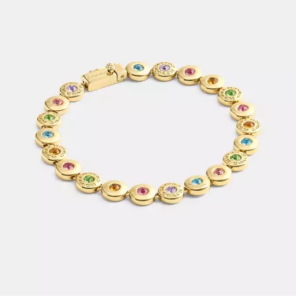 Coach Open Circle Tennis Bracelet,nwt ! - Picture 2 of 5